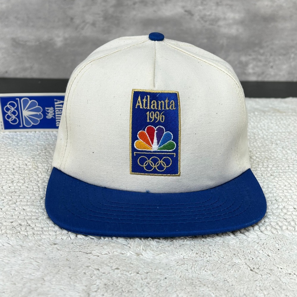 90s Vintage Atlanta Olympics Snapback Hat OSFA Deadstock Two Tone Embroidered